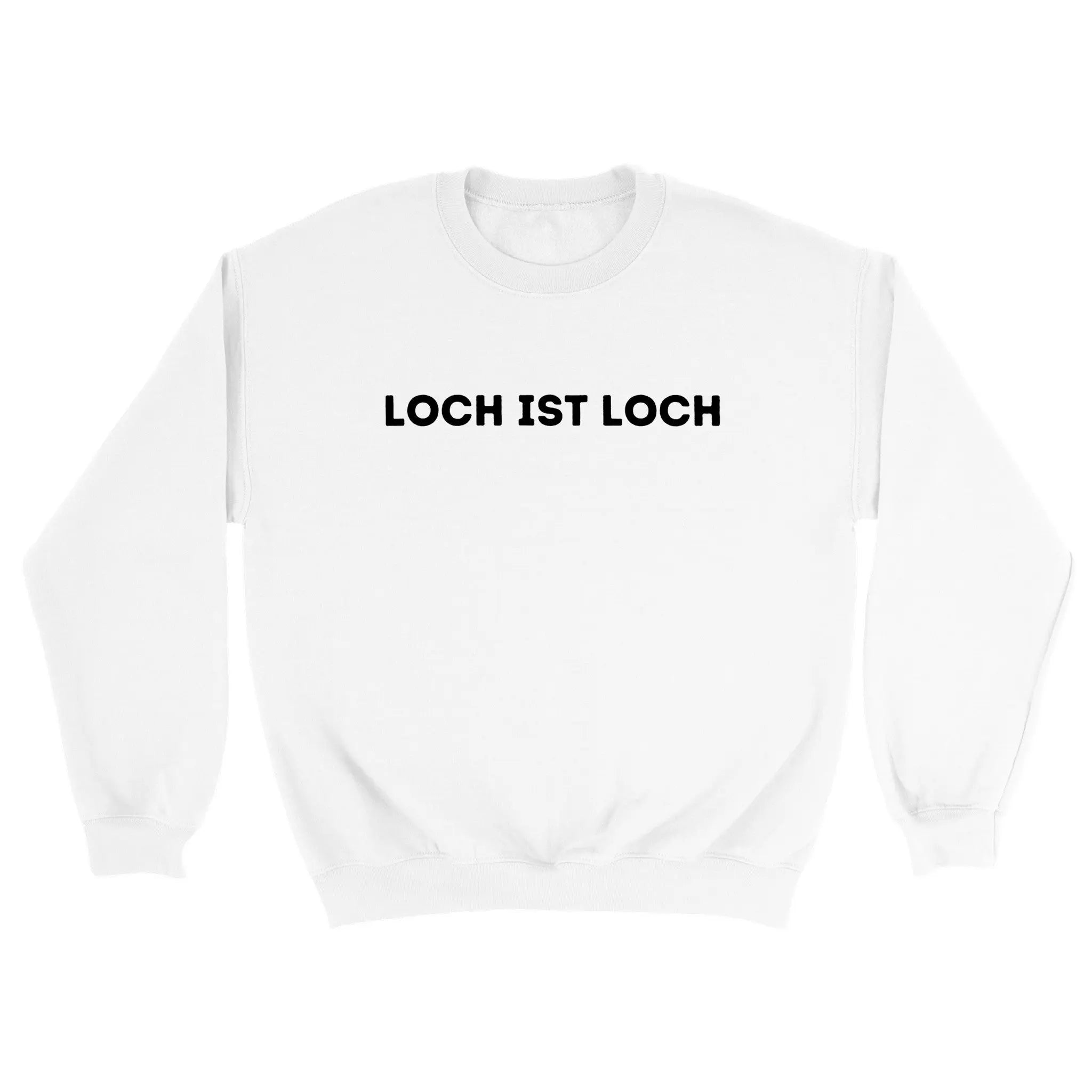 Ein schlichter einfarbiger Unisex Pullover mit präsenter lustiger Aufschrift, sehr gut als Geschenk für Jungs oder Mädchen gedacht. Eine elegante Wahl für wilde Clubabende mit klaren unmissverständlichen Signalen.