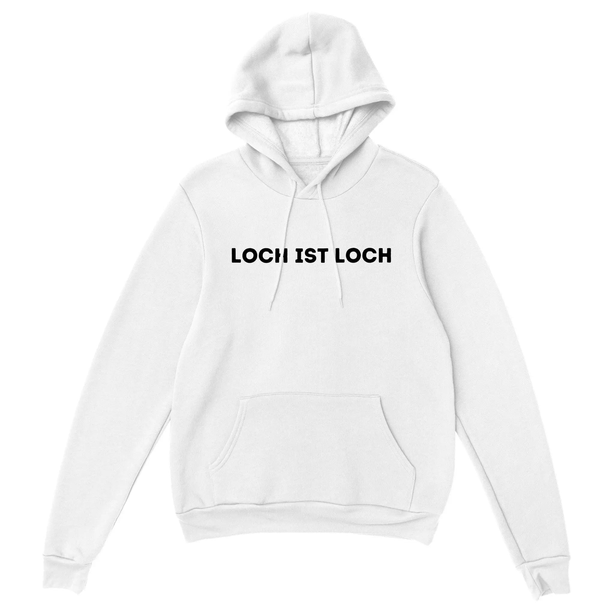 Ein schlichter einfarbiger Unisex Hoodie mit präsenter lustiger Aufschrift, sehr gut als Geschenk für Jungs oder Mädchen gedacht. Eine elegante Wahl für wilde Clubabende mit klaren unmissverständlichen Signalen.