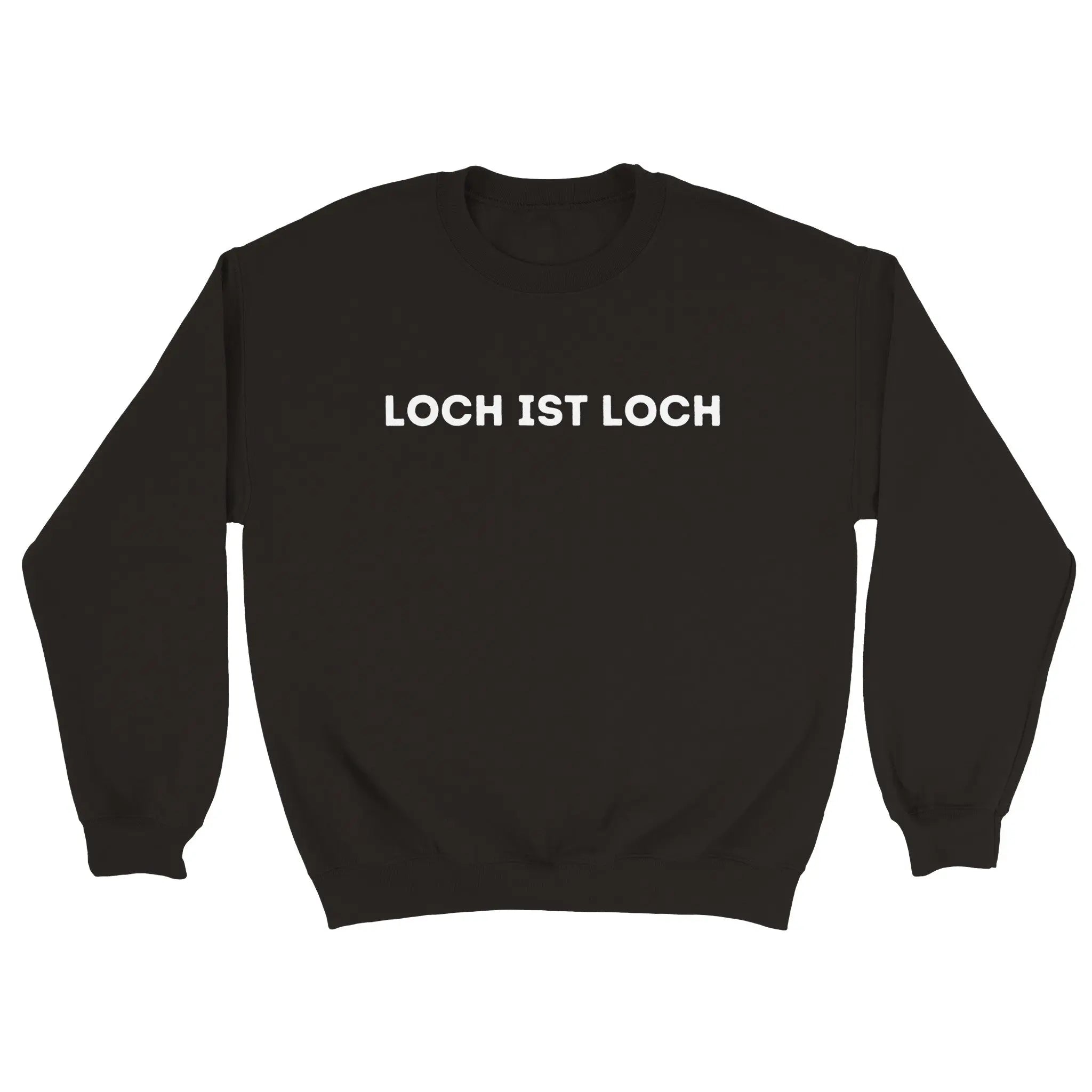 Ein schlichter einfarbiger Unisex Pullover mit präsenter lustiger Aufschrift, sehr gut als Geschenk für Jungs oder Mädchen gedacht. Eine elegante Wahl für wilde Clubabende mit klaren unmissverständlichen Signalen.