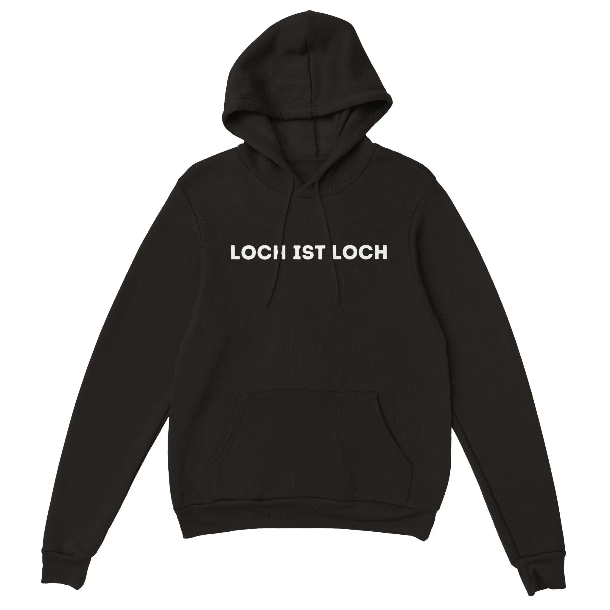 Ein schlichter einfarbiger Unisex Hoodie mit präsenter lustiger Aufschrift, sehr gut als Geschenk für Jungs oder Mädchen gedacht. Eine elegante Wahl für wilde Clubabende mit klaren unmissverständlichen Signalen.